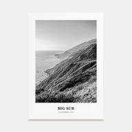 Big Sur Portrait B&W No 1 Poster