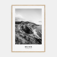 Big Sur Portrait B&W No 2 Poster