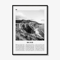 Big Sur Print Black and White No 1, Big Sur Wall Art, Big Sur Poster, Big Sur Photo, Big Sur Decor, California, USA, United States