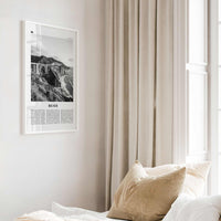 Big Sur Print Black and White No 1, Big Sur Wall Art, Big Sur Poster, Big Sur Photo, Big Sur Decor, California, USA, United States
