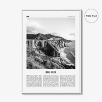 Big Sur Print Black and White No 1, Big Sur Wall Art, Big Sur Poster, Big Sur Photo, Big Sur Decor, California, USA, United States