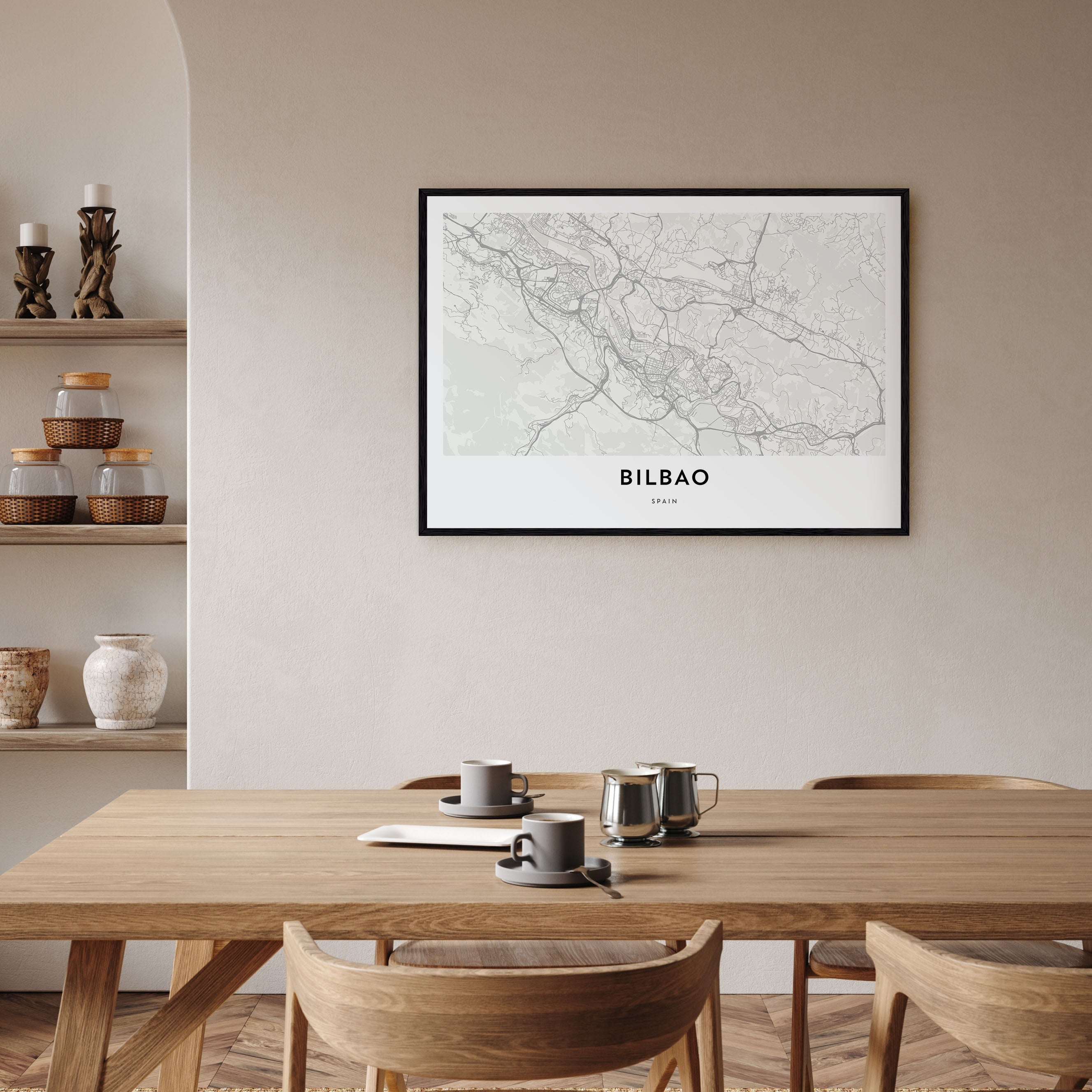 Bilbao Map Landscape Poster