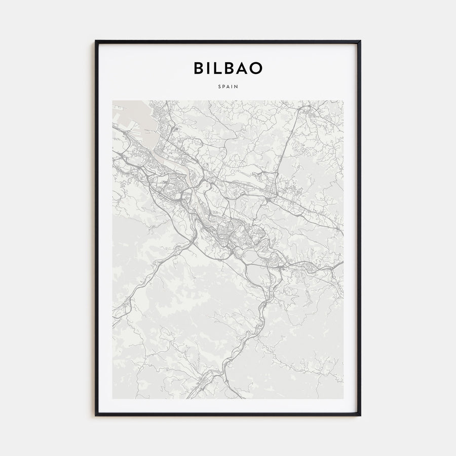 Bilbao Map Portrait Poster