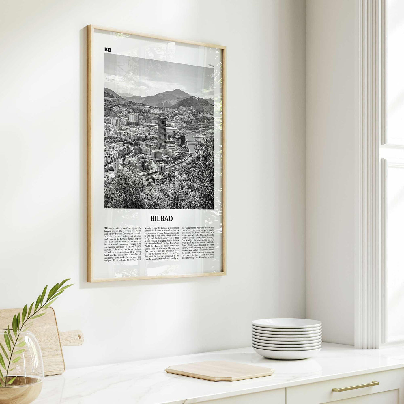 Bilbao Print Black and White, Bilbao Wall Art, Bilbao Poster, Bilbao Photo, Bilbao Wall Décor, Spain, Bilbo, Biscay, Basque, España