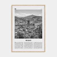 Bilbao Travel B&W Poster