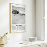 Bilgola Beach Print Black and White, Bilgola Beach Wall Art, Bilgola Beach Poster, Bilgola Beach Photo, Sydney, Australia