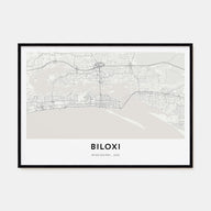 Biloxi Map Landscape Poster