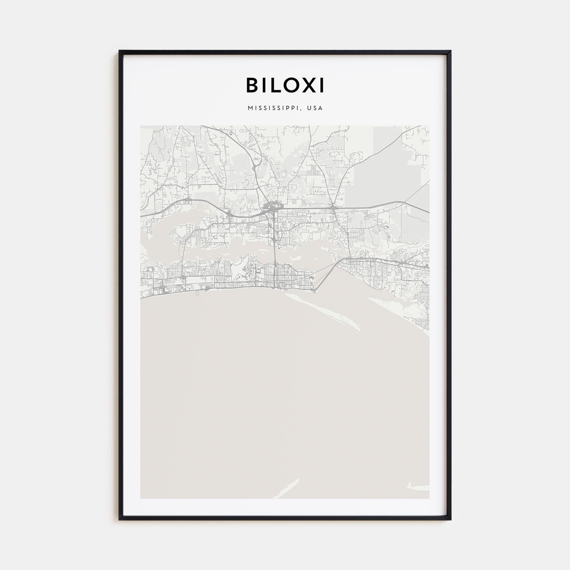 Biloxi Map Portrait Poster