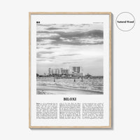 Biloxi Print Black and White, Biloxi Wall Art, Biloxi Poster, Biloxi Photo, Biloxi Map, Biloxi Wall Decor, Mississippi, USA, United States