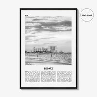 Biloxi Print Black and White, Biloxi Wall Art, Biloxi Poster, Biloxi Photo, Biloxi Map, Biloxi Wall Decor, Mississippi, USA, United States