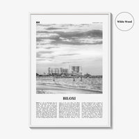 Biloxi Print Black and White, Biloxi Wall Art, Biloxi Poster, Biloxi Photo, Biloxi Map, Biloxi Wall Decor, Mississippi, USA, United States