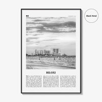 Biloxi Print Black and White, Biloxi Wall Art, Biloxi Poster, Biloxi Photo, Biloxi Map, Biloxi Wall Decor, Mississippi, USA, United States