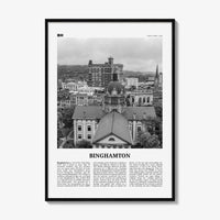 Binghamton Print Black and White, Binghamton Wall Art, Binghamton Poster, Binghamton Photo, Binghamton Map, Binghamton Wall Decor, New York