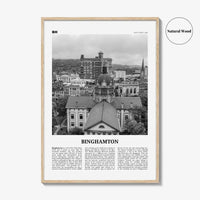 Binghamton Print Black and White, Binghamton Wall Art, Binghamton Poster, Binghamton Photo, Binghamton Map, Binghamton Wall Decor, New York