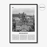 Binghamton Print Black and White, Binghamton Wall Art, Binghamton Poster, Binghamton Photo, Binghamton Map, Binghamton Wall Decor, New York