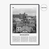 Binghamton Print Black and White, Binghamton Wall Art, Binghamton Poster, Binghamton Photo, Binghamton Map, Binghamton Wall Decor, New York