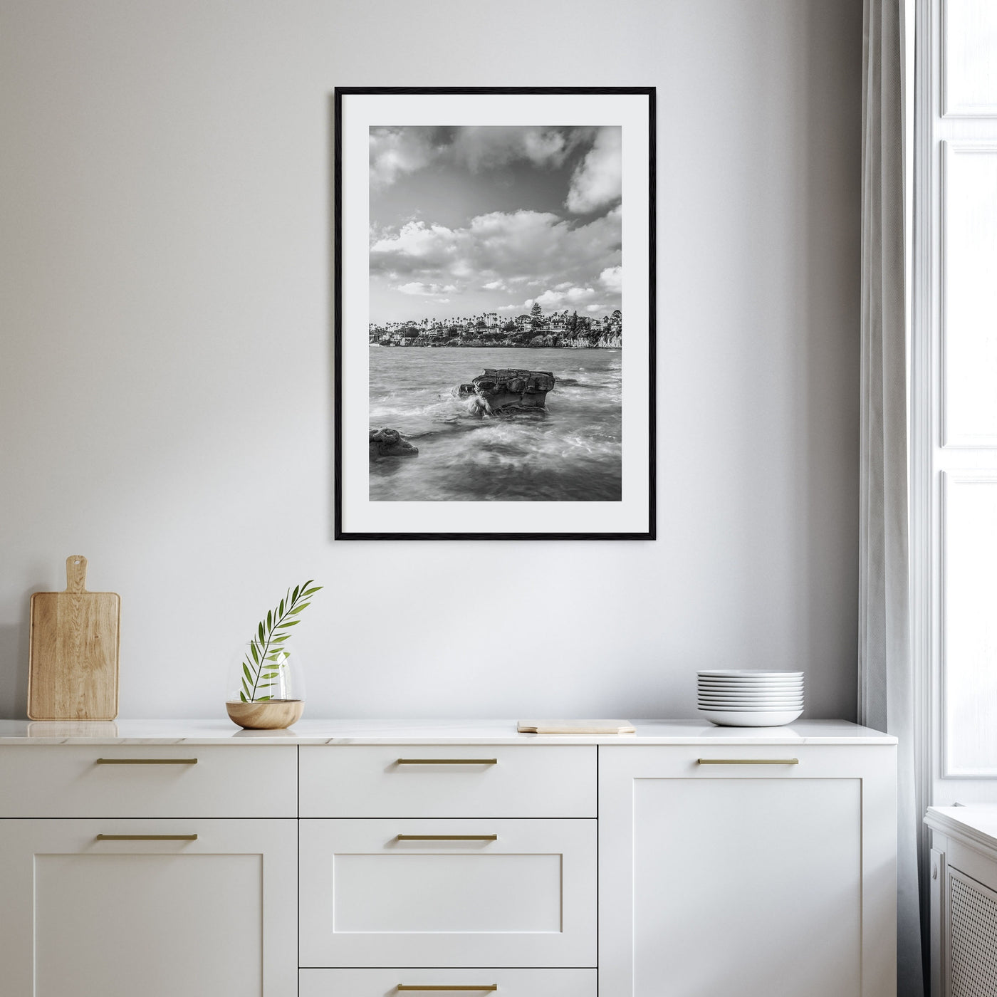 Bird Rock Photo B&W Poster
