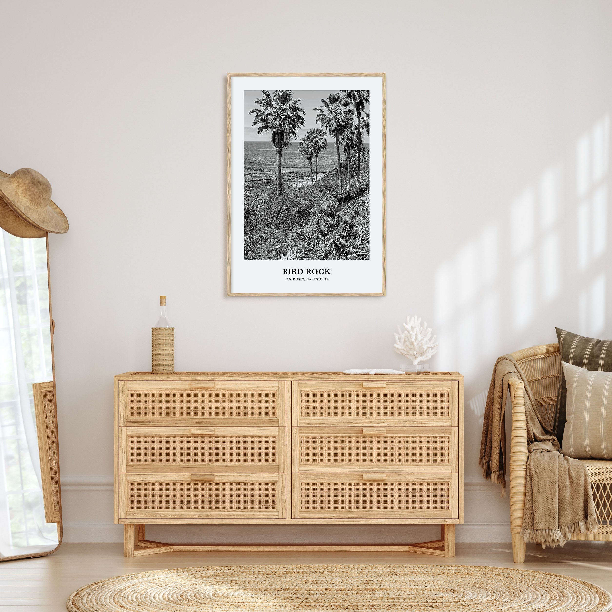 Bird Rock Portrait B&W No 1 Poster