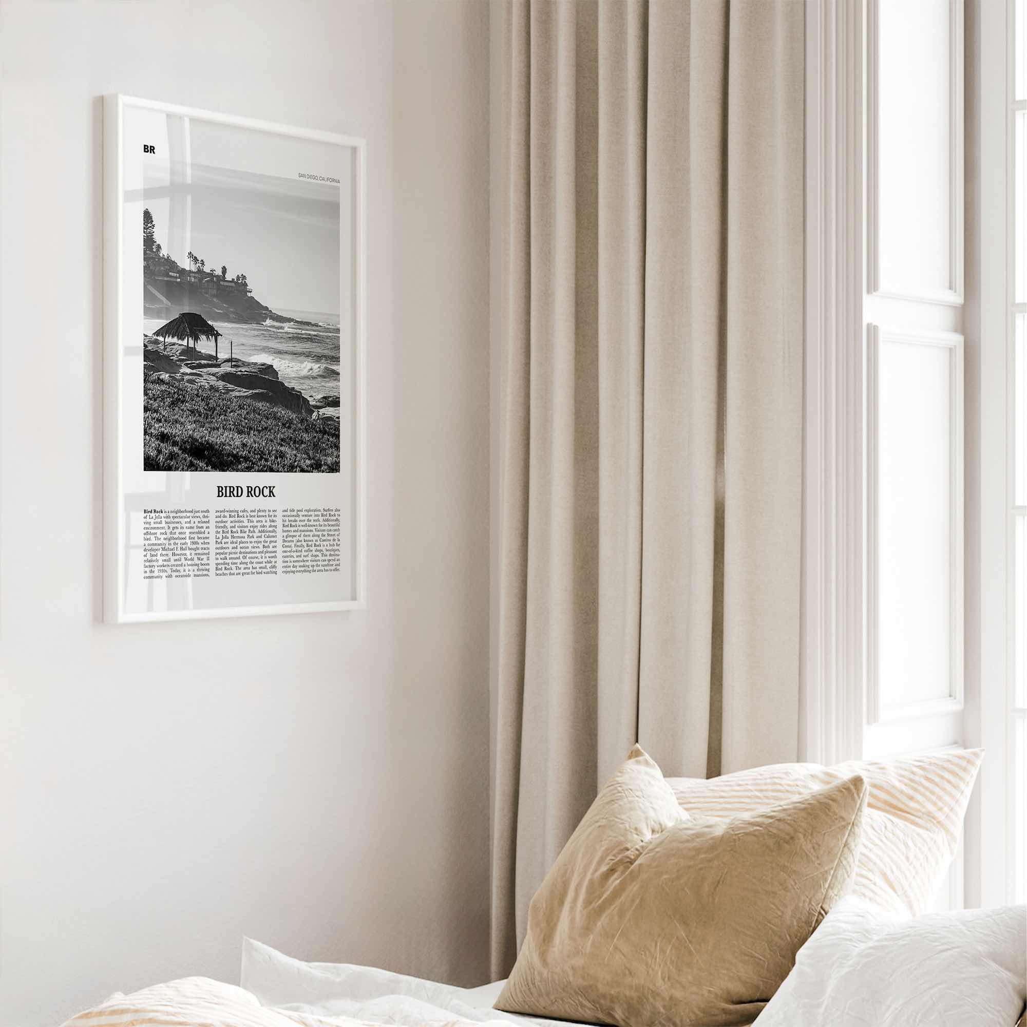 Bird Rock Print Black and White No 1, Bird Rock Wall Art, Bird Rock Poster, Bird Rock Photo, Bird Rock Wall Décor, San Diego, California