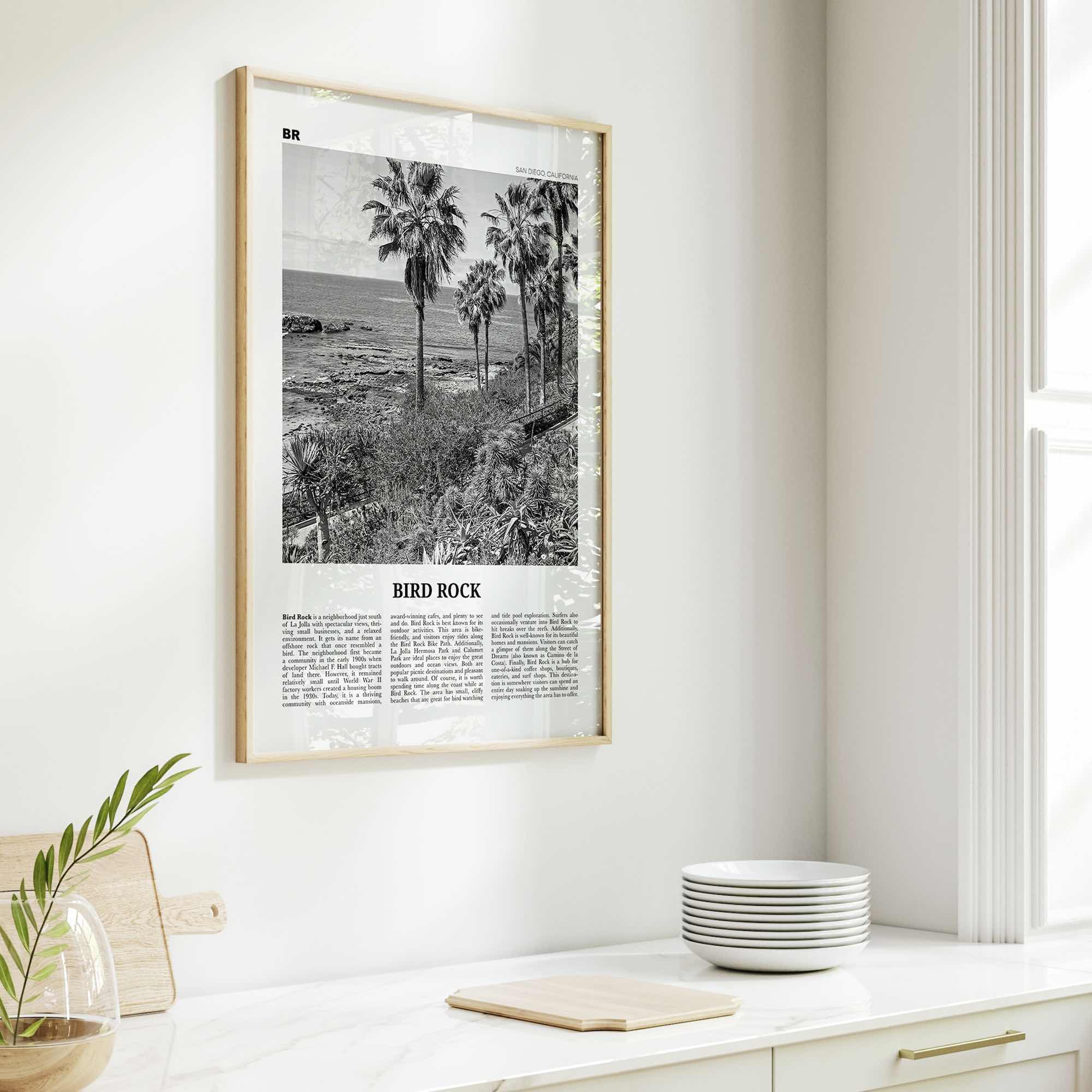 Bird Rock Print Black and White No 2, Bird Rock Wall Art, Bird Rock Poster, Bird Rock Photo, Bird Rock Wall Décor, San Diego, California