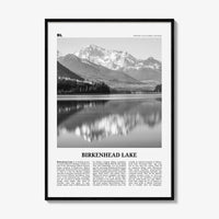 Birkenhead Lake Print Black and White, Birkenhead Lake Wall Art, Birkenhead Lake Poster, Birkenhead Lake Photo, Décor, Birkenhead Lake Map