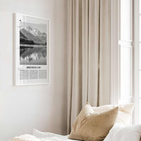 Birkenhead Lake Print Black and White, Birkenhead Lake Wall Art, Birkenhead Lake Poster, Birkenhead Lake Photo, Décor, Birkenhead Lake Map