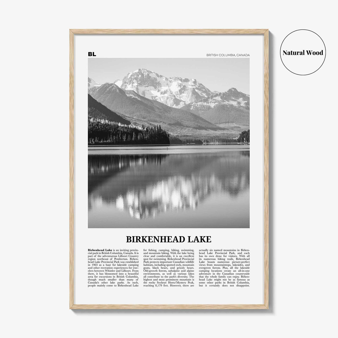 Birkenhead Lake Print Black and White, Birkenhead Lake Wall Art, Birkenhead Lake Poster, Birkenhead Lake Photo, Décor, Birkenhead Lake Map