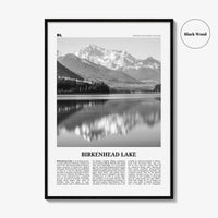 Birkenhead Lake Print Black and White, Birkenhead Lake Wall Art, Birkenhead Lake Poster, Birkenhead Lake Photo, Décor, Birkenhead Lake Map