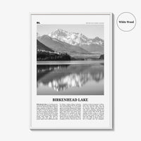 Birkenhead Lake Print Black and White, Birkenhead Lake Wall Art, Birkenhead Lake Poster, Birkenhead Lake Photo, Décor, Birkenhead Lake Map