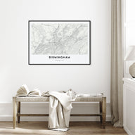 Birmingham, Alabama Map Landscape Poster