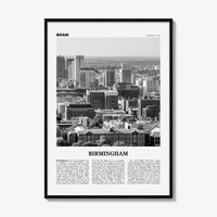 Birmingham Print Black and White Alabama, Birmingham Wall Art, Birmingham Poster, Birmingham Photo, Birmingham Wall Décor, Alabama, USA