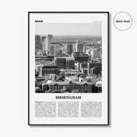 Birmingham Print Black and White Alabama, Birmingham Wall Art, Birmingham Poster, Birmingham Photo, Birmingham Wall Décor, Alabama, USA