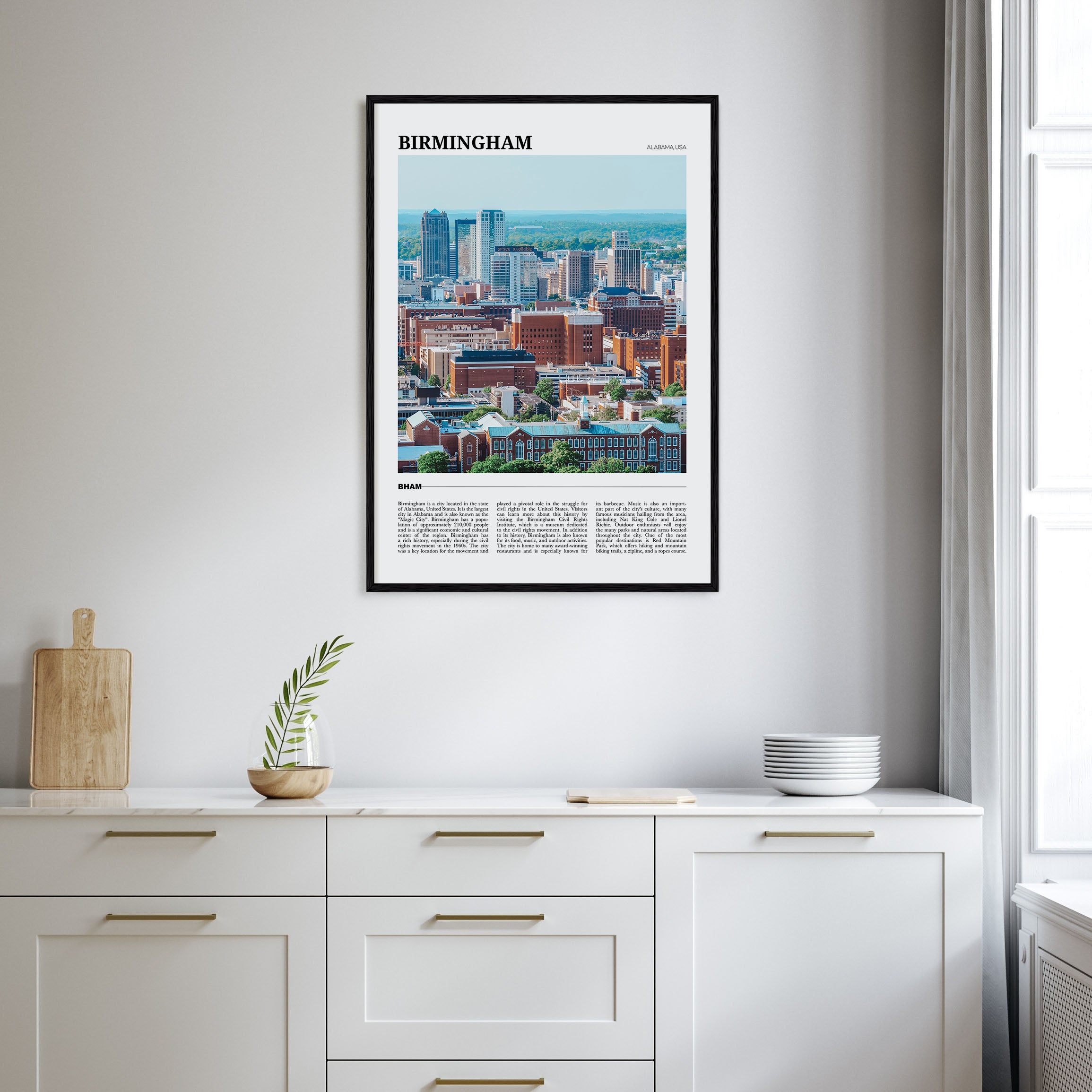 Birmingham, Alabama Travel Color Poster