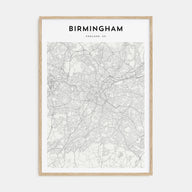 Birmingham, England Map Portrait Poster