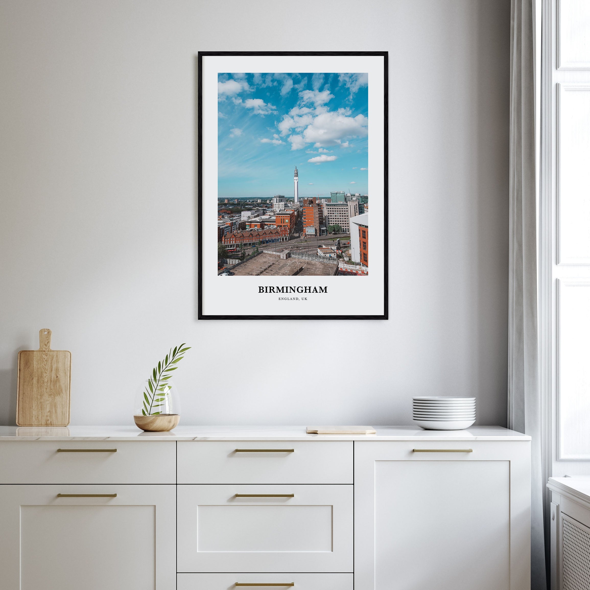 Birmingham, England Portrait Color Poster