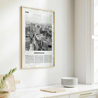 Birmingham Print Black and White England, Birmingham Wall Art, Birmingham Poster, Birmingham Photo, England, UK, United Kingdom, Europe