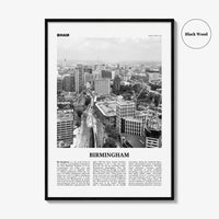 Birmingham Print Black and White England, Birmingham Wall Art, Birmingham Poster, Birmingham Photo, England, UK, United Kingdom, Europe