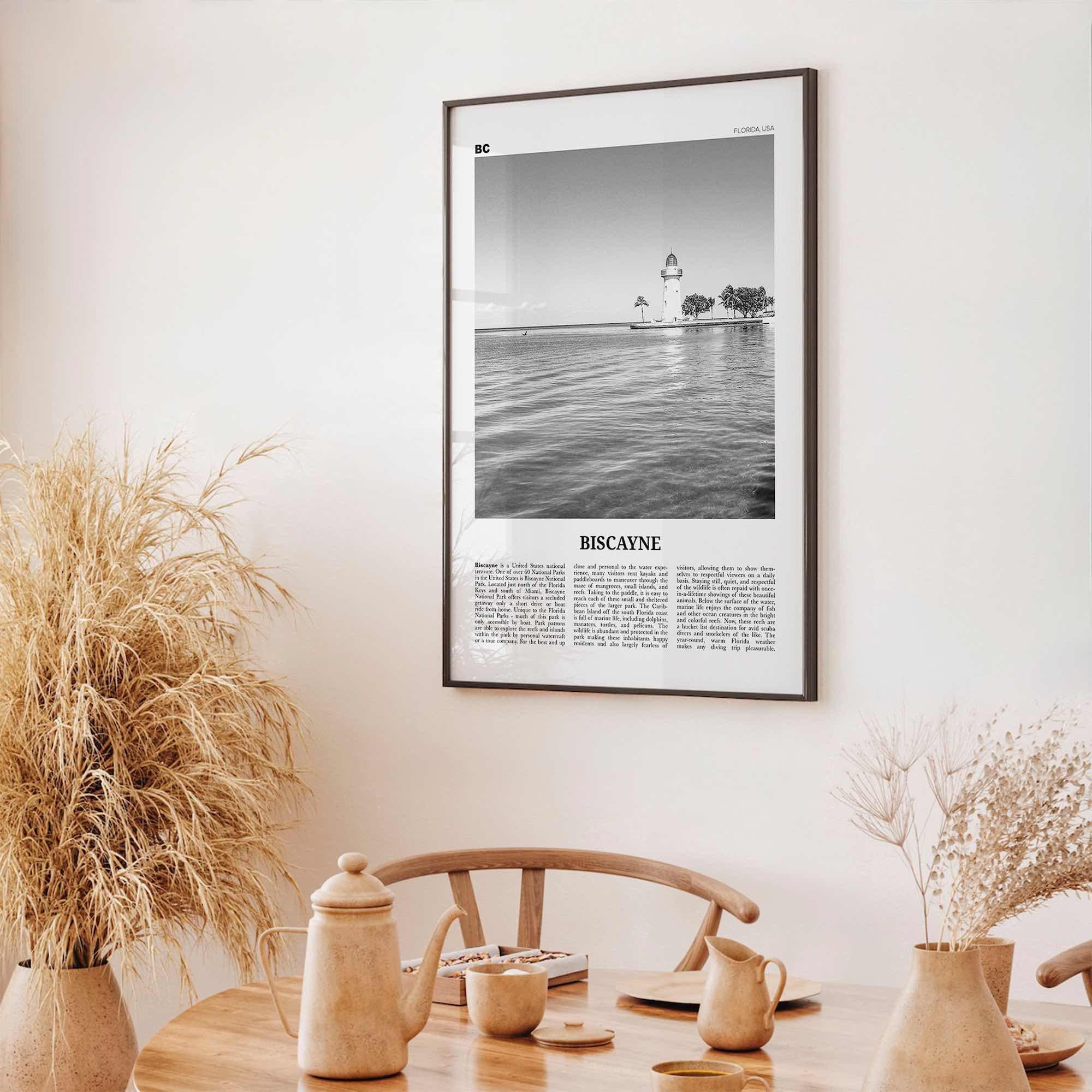 Biscayne National Park Print Black and White, Biscayne Wall Art, Biscayne Poster, Biscayne Photo, Biscayne Wall Décor, Florida, USA