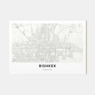Bishkek Map Landscape Poster