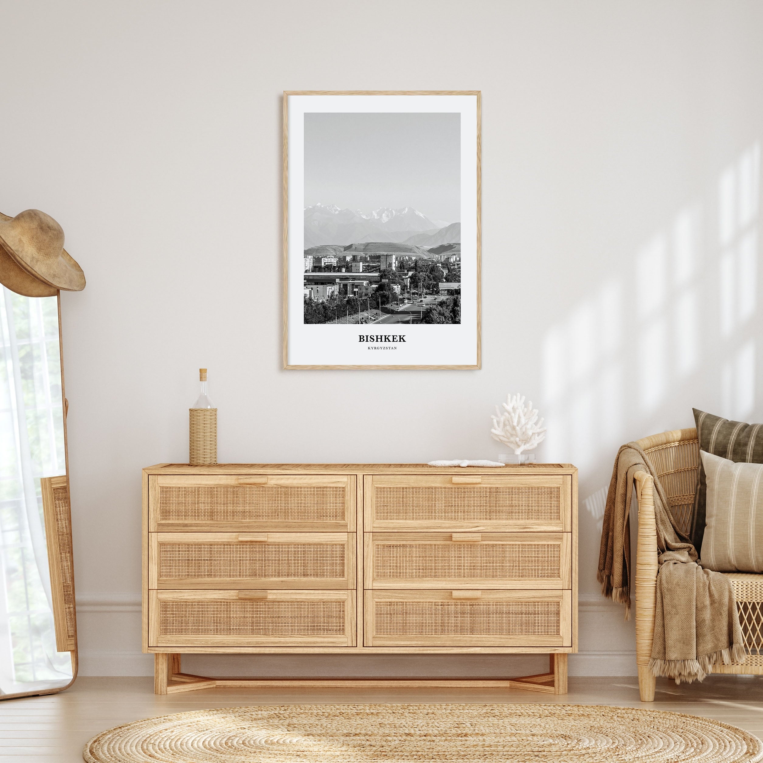 Bishkek Portrait B&W Poster