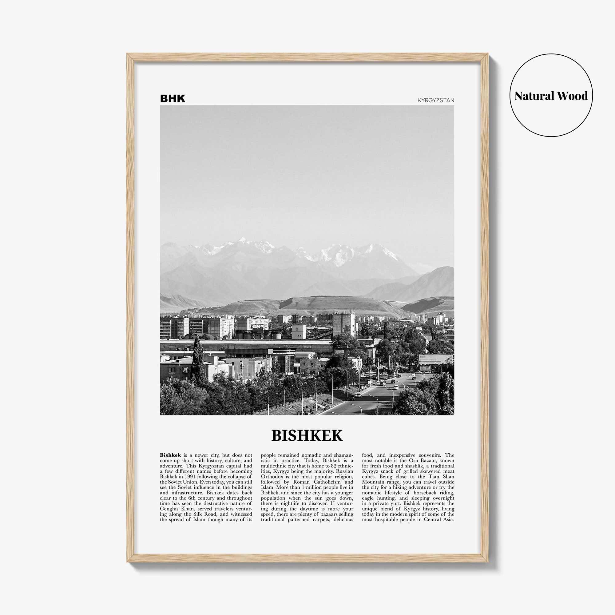 Bishkek Print Black and White, Bishkek Wall Art, Bishkek Poster, Bishkek Photo, Bishkek Wall Décor, Kyrgyzstan, Бишкек, Pishpek, Frunze