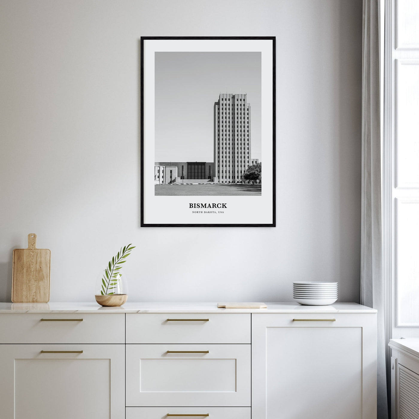 Bismarck Portrait B&W Poster