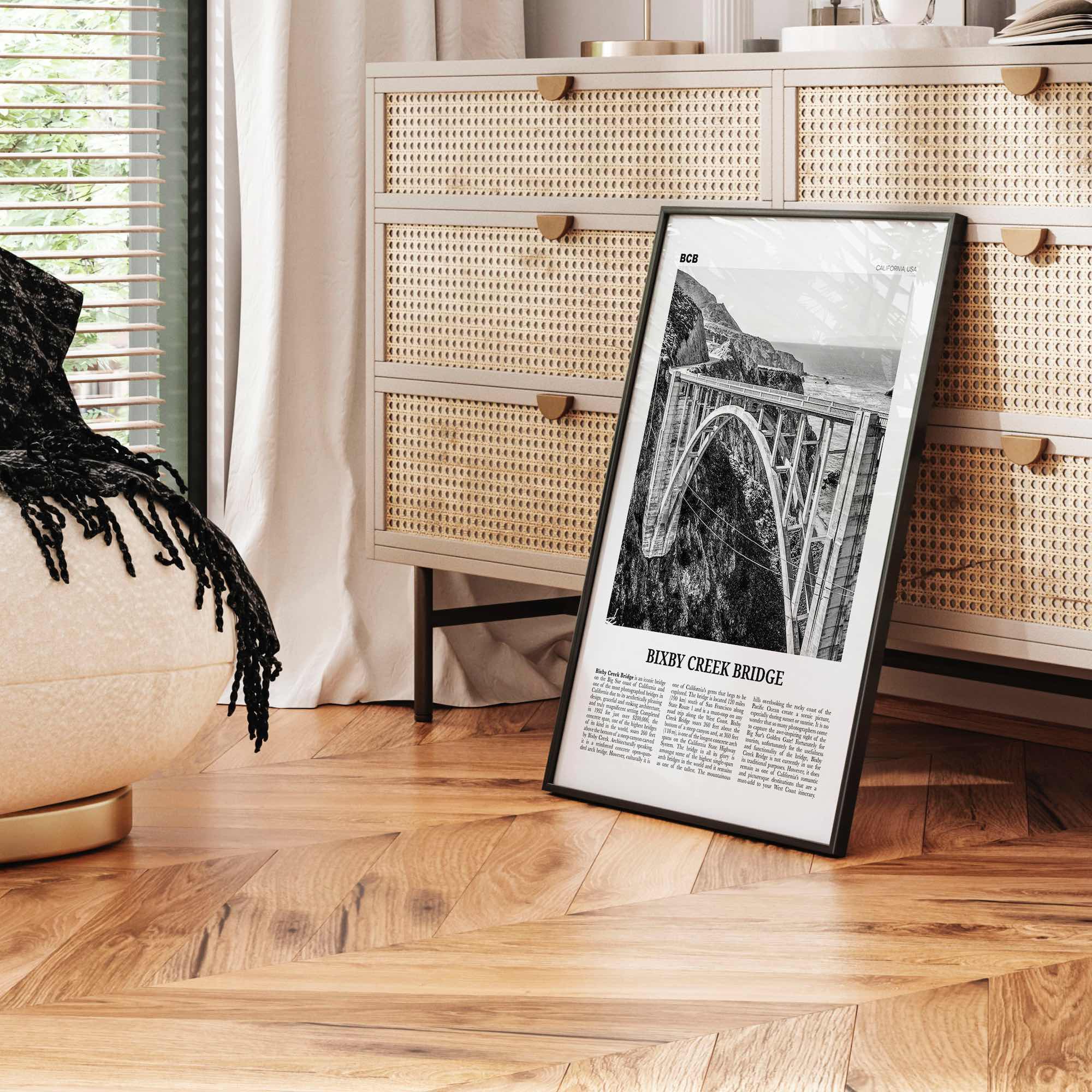 Bixby Creek Bridge Print Black and White, Bixby Creek Bridge Wall Art, Bixby Creek Bridge Poster, Bixby Creek Bridge Photo