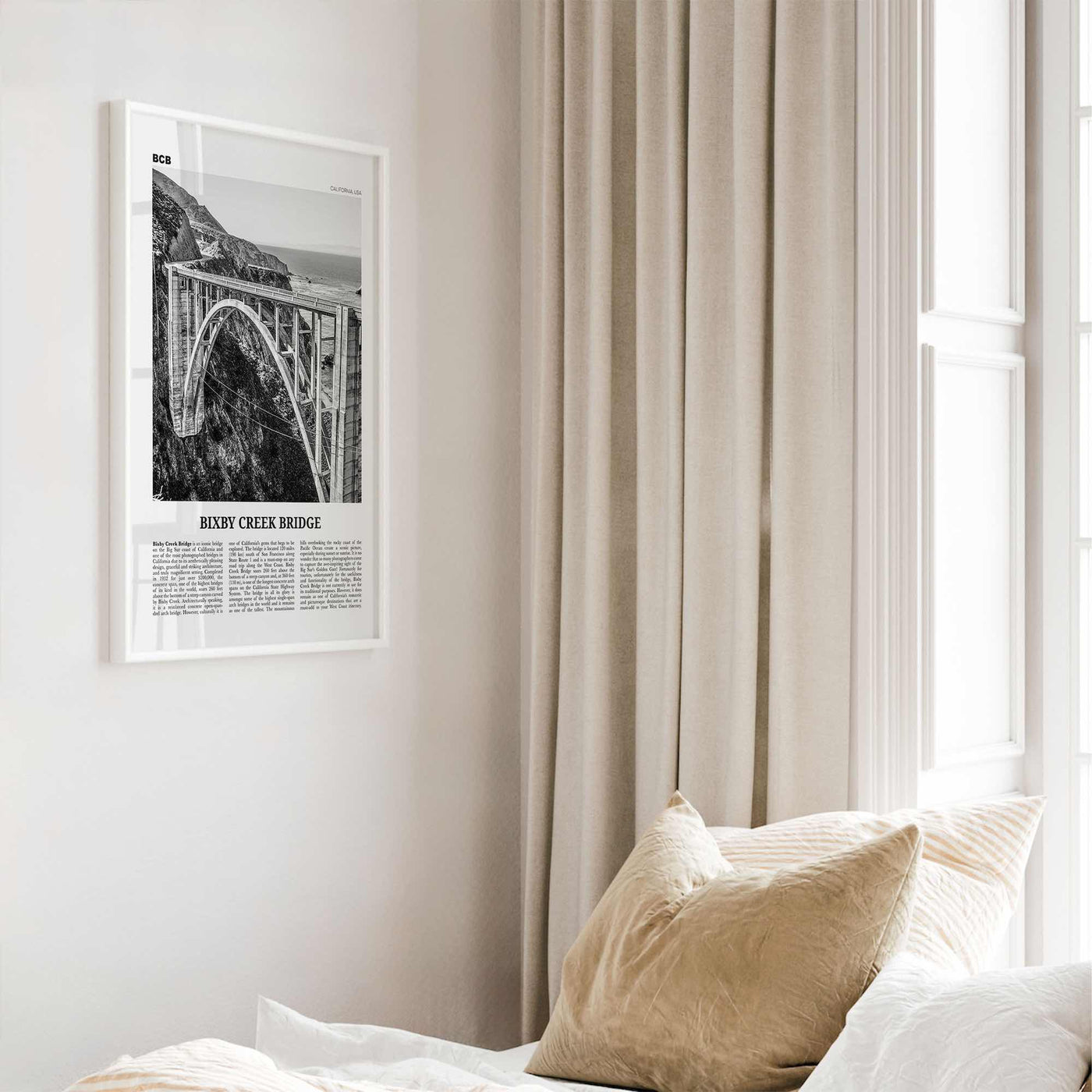 Bixby Creek Bridge Print Black and White, Bixby Creek Bridge Wall Art, Bixby Creek Bridge Poster, Bixby Creek Bridge Photo