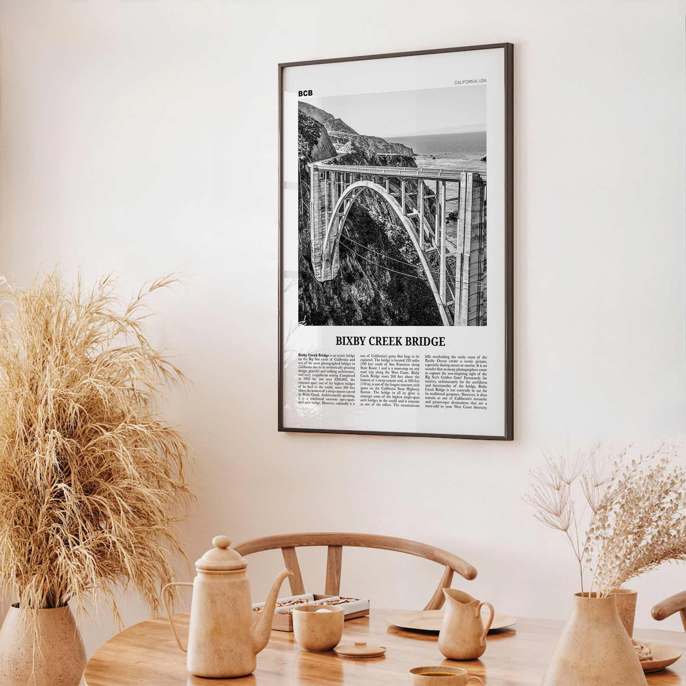 Bixby Creek Bridge Print Black and White, Bixby Creek Bridge Wall Art, Bixby Creek Bridge Poster, Bixby Creek Bridge Photo