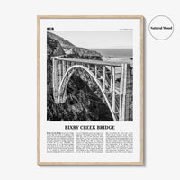 Bixby Creek Bridge Print Black and White, Bixby Creek Bridge Wall Art, Bixby Creek Bridge Poster, Bixby Creek Bridge Photo