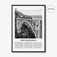 Bixby Creek Bridge Print Black and White, Bixby Creek Bridge Wall Art, Bixby Creek Bridge Poster, Bixby Creek Bridge Photo