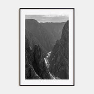 Black Canyon of the Gunnison National Park Photo B&W Poster