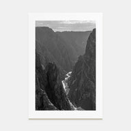 Black Canyon of the Gunnison National Park Photo B&W Poster