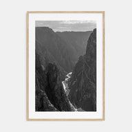 Black Canyon of the Gunnison National Park Photo B&W Poster